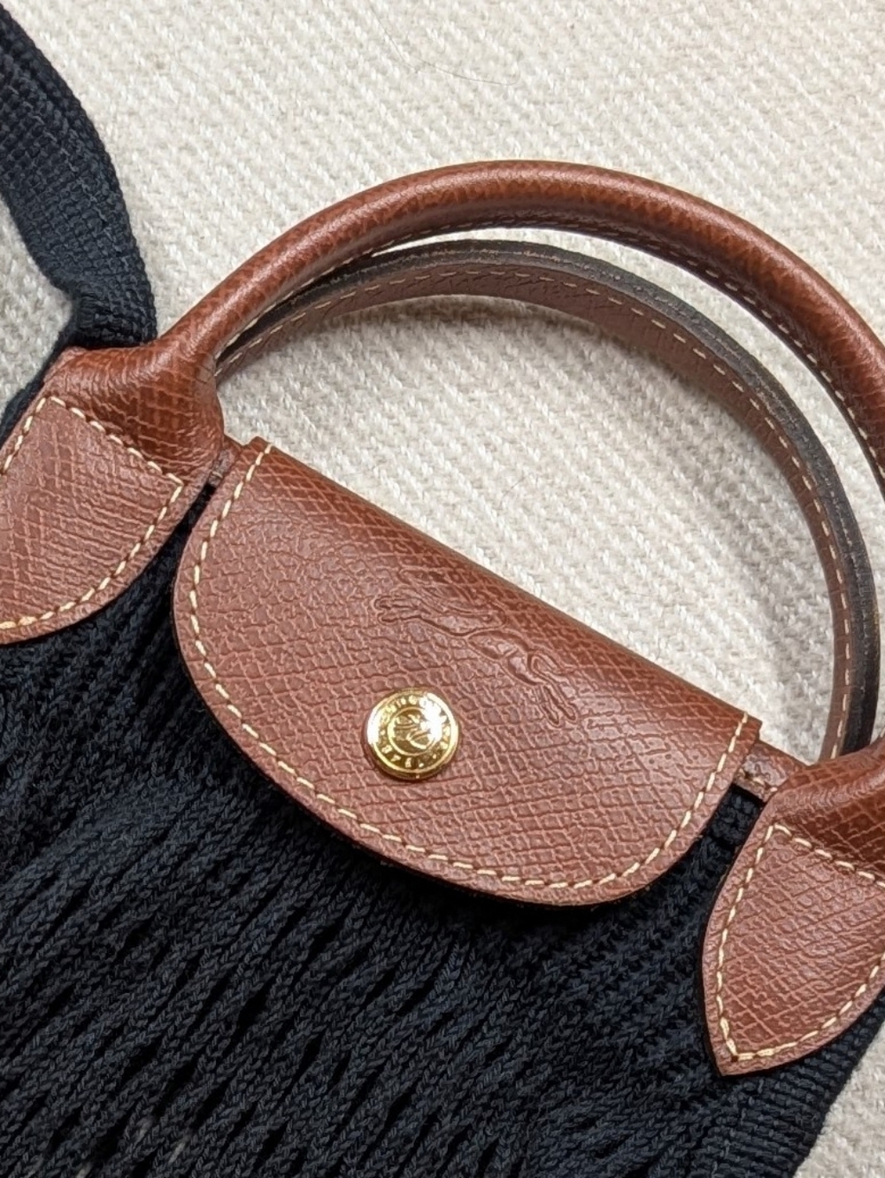 LONGCHAMP Le Pilage Filet Canvas Top Handle BAG - Picture 4 of 13